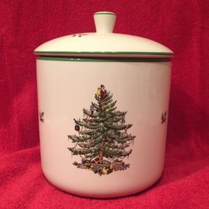 Spode Christmas tree cookie jar